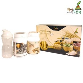 자연의선택 마죽 종합선물세트 2호 1.2kg(검은콩마죽600g/15곡참마밀600g/쉐이크컵) Nature's Choice Black Bean Multi-Grain Gift Set No. 2 1.2kg (600g Black Bean, 600g 15-Grain Buckwheat, Shake Cup)