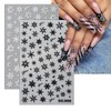 4Pcs Christmas Snowflake Nail Art Stickers,3D Self-Adhesive Snowflake Nail Decals