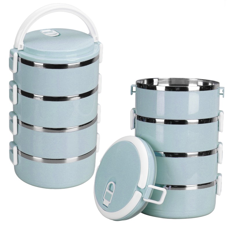 Portable 304 Stainless Steel Bento Lunch Box Thermal Cylinder Lunch