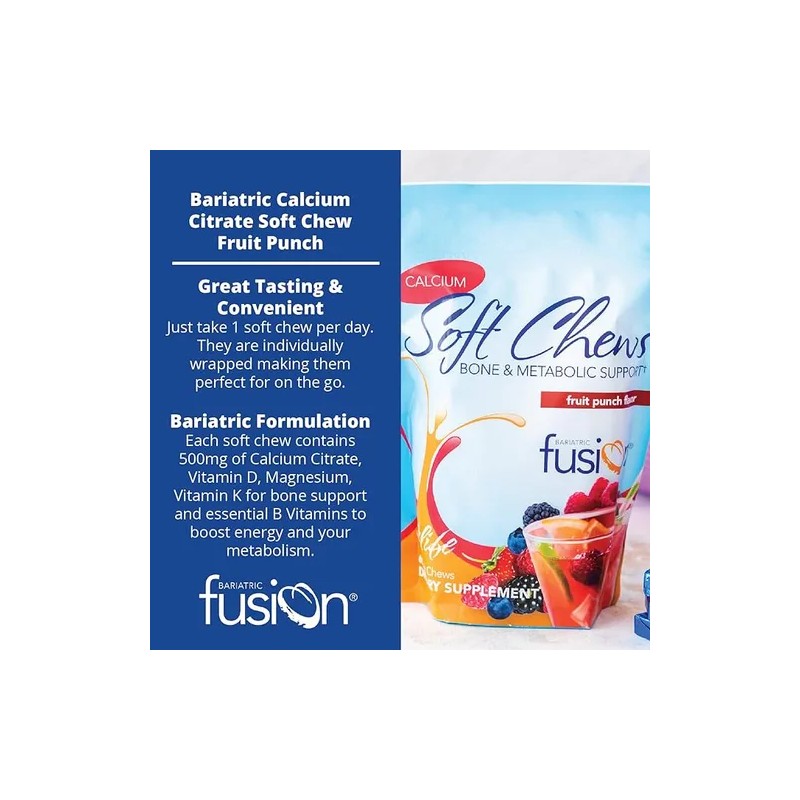 Bariatric Fusion Soft Chews Bone & Metabolic 60 Chews Sabor