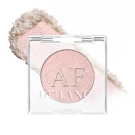 Pink Gold Highlighter Makeup Powder, Duochrome Radiant Shimmer Highlighting Makeup Pallet, Long Lasting Korean Iluminadores De Maquillaje, High Pigment Sparkly Shiny Face Illuminator for All Skin, #01