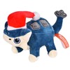 Endangered and Extinct Cute Ankylosaurus Plush Toy with Santa Hat,