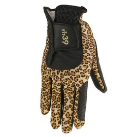 MIC 39 GOLF FIT39 Gloves, Unisex, MGF-220N, Right Handed (Left Handed), Leopard/Black, S Size