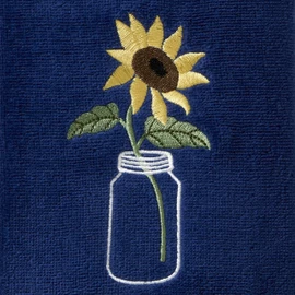 SKL Home Sunflower in Jar Hand Towel (2-Pack), Blue