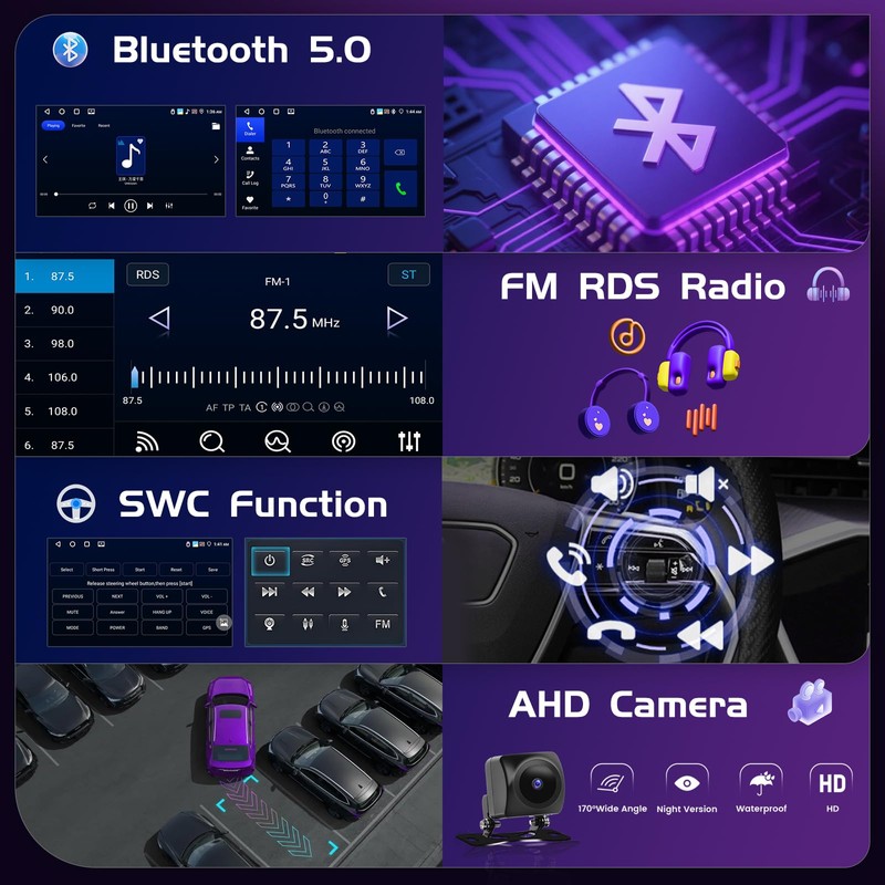 Fuluku 4+64GB Android 15 Car Stereo for Subaru Impreza WRX