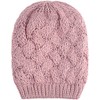 Lilax Cable Knit Slouchy Chunky - Gorro de invierno, Rosado,