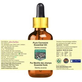 Devprayag Pure Cornmint Essential Oil (Mentha arvensis) with Glass Dropper Natural Therapeutic Grade Steam Distilled 50ml (1.69 oz)