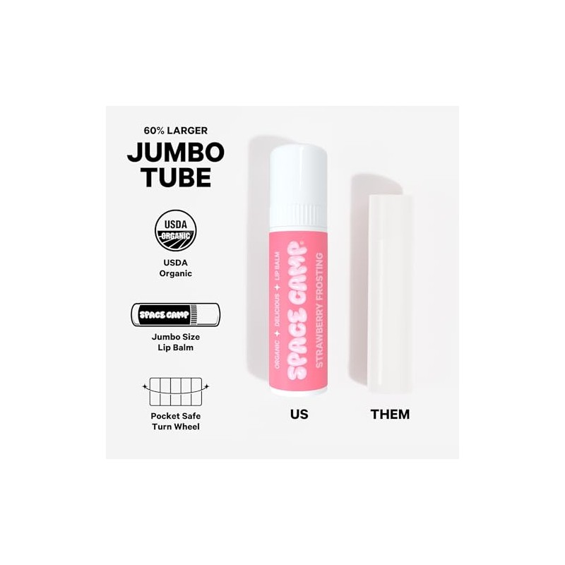 Space Camp Bálsamo labial Jumbo Wellness: bálsamo orgánico con sabor