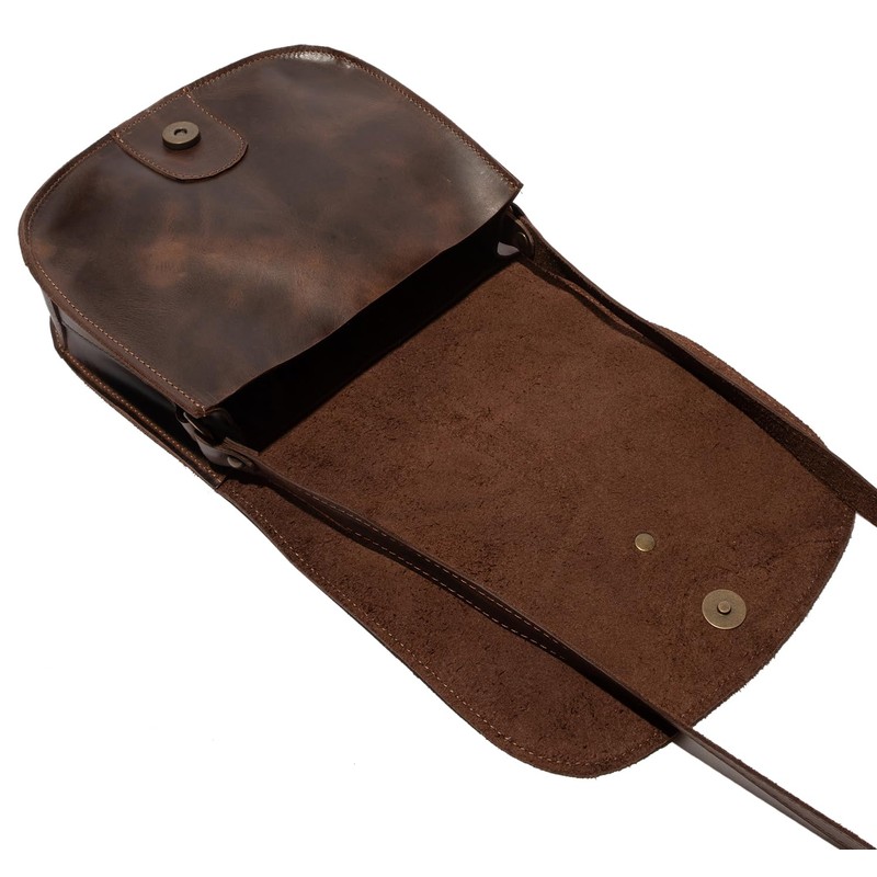 FLY London Women's Glou751fly Cross Body Bag, Dark brown