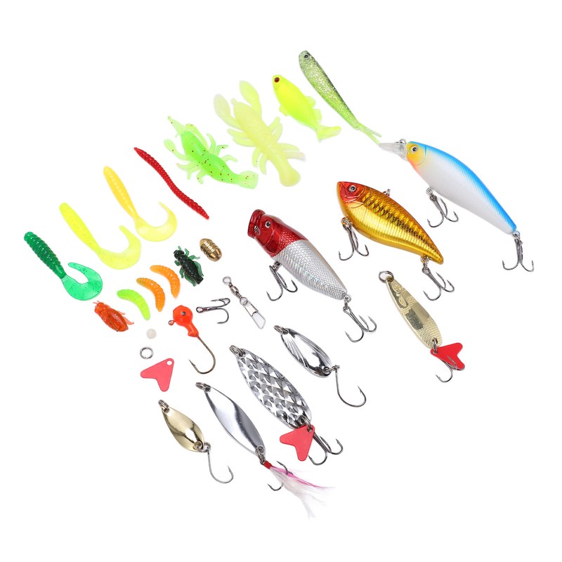 Fishing Tackle Set Soft and Hard Lure Baits Tackle Kit