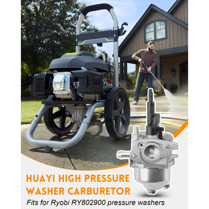 Huayi High Pressure Washer Carburetor Carb Air Filter Kit Fit