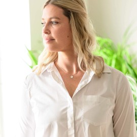 MATERIA by Matthias Wagner Women's Necklace 925 Silver with Round Plate Engraving Pendant, Sterling Silver, No Gemstone