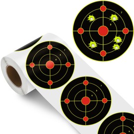 NYEONHRT 100 Pcs Splatter Targets for Shooting Range, 6" Shooting Splatter Target Stickers, Self Adhesive Paper Targets with Fluorescent Yellow Impact Feedback for Gun Pistol Archery Shooting