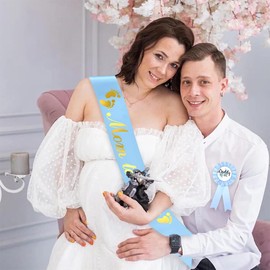 JEYORZY 2pcs/set Baby Shower Sash + Badge Set, Daddy to Be Sash Expecting Parents Shoulder Strap Baby Shower Sashes, Decoration for Baby Shower, Baby Party