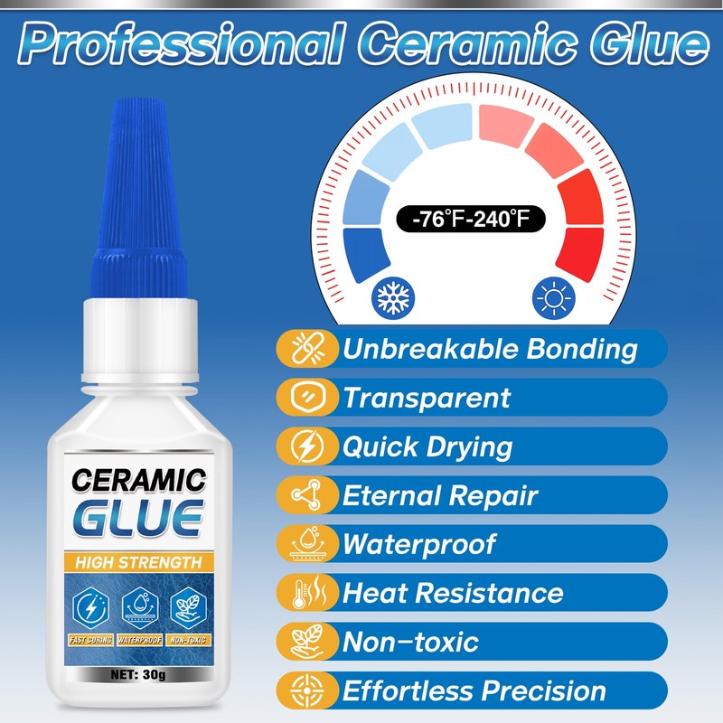 Ceramic Glue Repair Kit, Ceramic Glue for Pottery, Porcelain, Mugs,