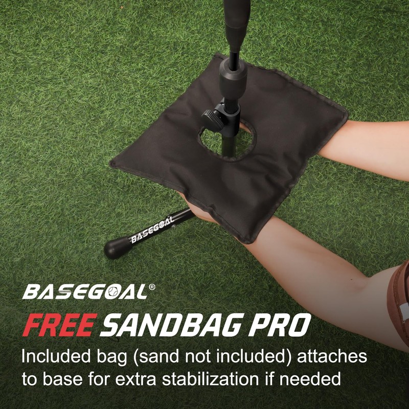 BaseGoal Batting Tee Baseball Tee, Softball Travel Portable Tee Tripod