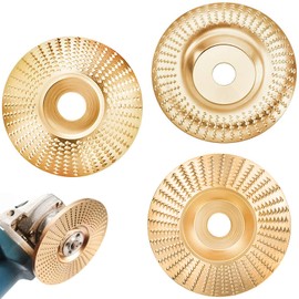 Pack of 3 Sanding Discs for Shaping, Wood Sanding Disc for Angle Grinder, Carbon Steel Wood Carving Disc, Sanding Disc Wood, Wood Carving Disc for Polishing and Cutting for Angle Grinders