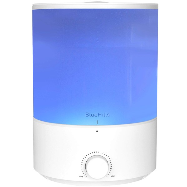 BlueHills Premium 4000 ml XL Essential Oil Diffuser 4L 4 Liter 70 Hour Run Humidifier Aromatherapy 1 Gallon Big Capacity High Mist Output for Large Room Home Mood Lights White E401