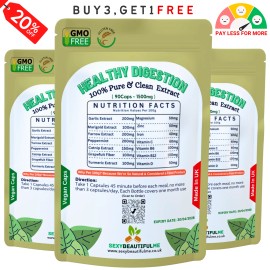 SBM Healthy Digestion Caps 1500mg-Gut Health & 100%Vegan-Heal - 270Caps