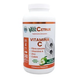Vitamina Zinc Cobre Just Cetrux 240 Tabs Sabor Manzana Verde