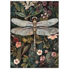 Paint by Numbers for Adult,Dragonfly Paint by Numbers Kit for Adults Beginners, DIY Dragonfly Acrylic Painting on Canvas for Home Wall Art Decor(16x20Inch
