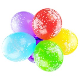 Happium Happy Birthday Balloons, 12" Multicoloured Printed Latex Balloons, Birthday 10pcs Balloons for Girls Boys, Happy Birthday Decorations, Anniversary Party