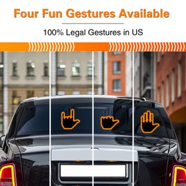 Glogesture Hand Light for Car-Howdot 4 in 1 Finger Light with Remote Control, Finger Flicker Cool Car Accessories Gift for Father's Day Men Women