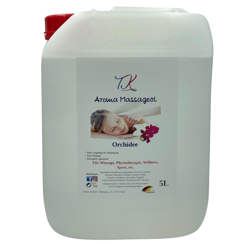 500 ml Aroma Massage Oil - Orchid for Massage, Physiotherapy,