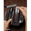 ST2 Leather Multitool Sheath, EDC Leather Belt Organizer, Belt EDC