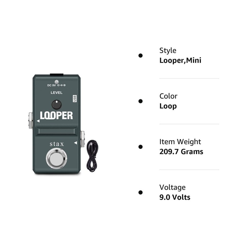 Rowin Stax Looper Guitar Pedals Distortion Tuner Effects Pedal Unlimited