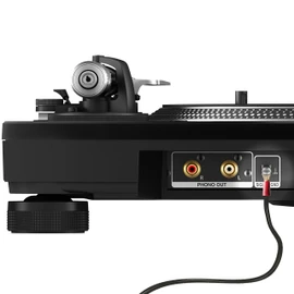 1STec 2m Long Vinyl Player Cable with Twin Red & White Moulded RCA Plugs Dedicated Earth Wire Shielded OFC Conductors stops Hum Humming Buzz Buzzing Feedback Noise from your HiFi speakers (2 Metre)