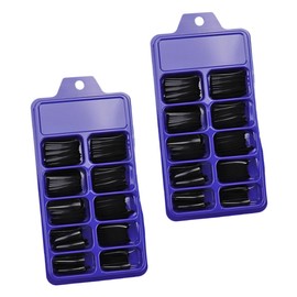 FOMIYES 200pcs Plastic Full Cover Fake Nails Ballerina Shape Safe for Nails Skin