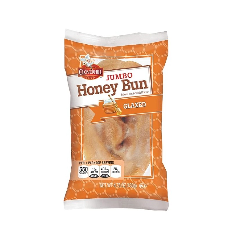 Cloverhill Bakery Jumbo Honey Bun, Glazed - 24 oz (6-Pack)