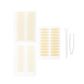 VOCOSTE 3 Size Double Eyelid Stickers 480 Pieces Invisible Eyelid Tape Eyelid Tape with Fork Tweezers Suitable for Single Eyelid Asymmetric Eye Drooping Eye