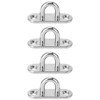 4Pcs Staple Ring Hook Stainless Steel Rugged 800LB High Strength