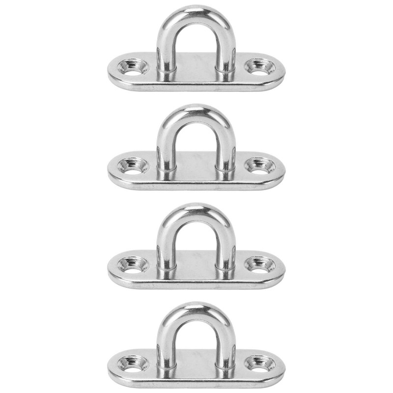 4Pcs Staple Ring Hook Stainless Steel Rugged 800LB High Strength