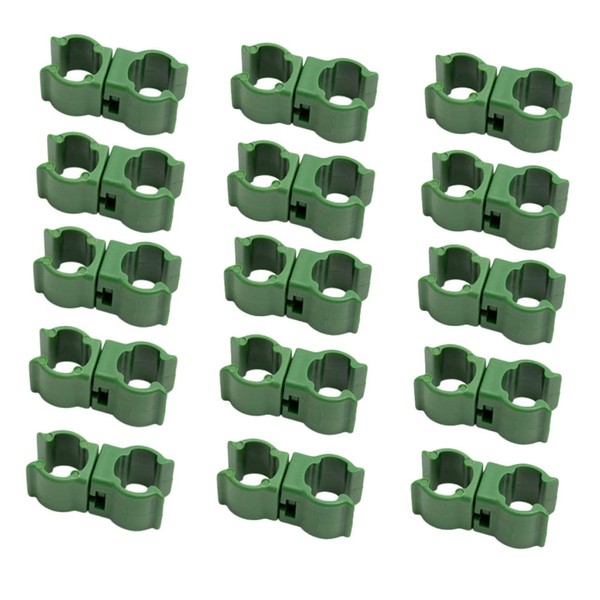 ORFOFE Professional Gardening Stake Clips 50pcs Plant Connector Stake Plastic