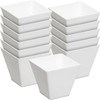 Bluesky Trading MiniWare White Plastic Square Bowl (Pack Of 12)