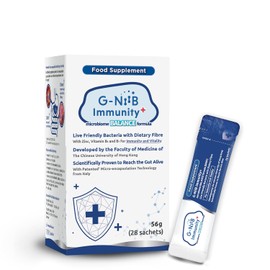 G-NiiB Immunity+ (SIM01) - Probiotics with Prebiotics, Zinc & B Vitamins - Developed by a Medical School - Clinically Studied Probiotic Strains - 28 Bags 28 Servings