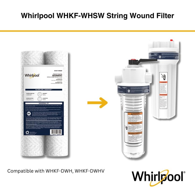 Whirlpool 35-Micron 10" x 2.5" String Wound Whole House Water