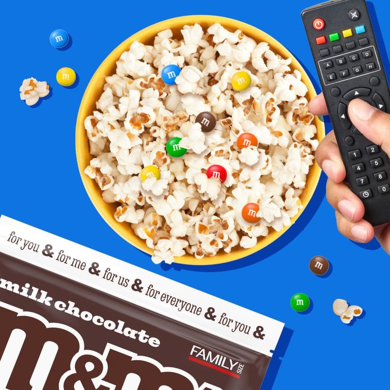 M&M'S Milk Chocolate Candy, Family Size, 18 oz Resealable Bulk