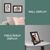 BAIJIALI 5x7 Picture Frame Black Wood Pattern Set of 4,Display