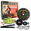 FORESTER Brush Cutter Trimmer Conversion Kit with Cut-9, Includes Safety