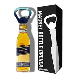 Magnetic Beer Bottle Opener Figure Beer Bottle Bar Refrigerator Decor Unique Birthday Gifts Collection (BLACK LABEL)