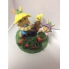 Easter Scene Figurine, Bunnies in the Garden