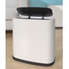 CMLLING 12 Liter Rectangular Plastic Trash Can Wastebasket, Slim Wastebasket
