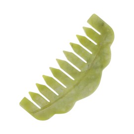 IWOWHERO 1Pc Premium Jade Massage Comb for Women Creative Hairdressing Tool Lightweight Portable for Hair Care Preventing Breakage Light Green