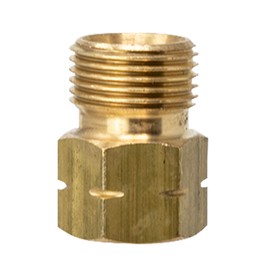 BOGAPRO Connector Gas 1/4 Inch Female Thread LH x G 3/8 LH-KN Male Thread Adaptor Gas Hose Poly Bag