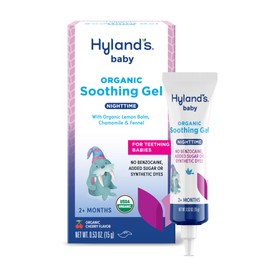 Hyland's Baby Organic Night Oral Soothing Gel, with Chamomile, Calendula, and Fennel, Cooling Gel for Oral Discomfort, Easy-to-Apply, Ages 2 Months and Up, 0.53 Ounce
