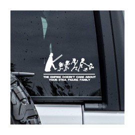 MYMKO The Empire Does Not Care About Your Family Decal, Car Window Decals, 6 Inches UV DTF Tranfer Car Stickers, Weatherproof Car Truck Window Bumper Sticker, Car Stickers and Decals for Boy Girl